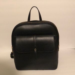 Miztique black vegan leather backpack purse
